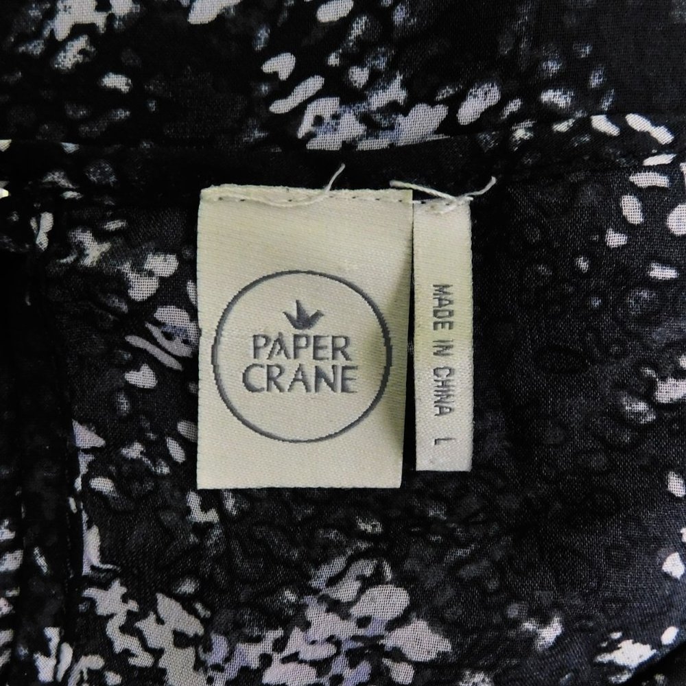 Paper Crane‎ Women Shirt Black White L - Picture 4 of 6